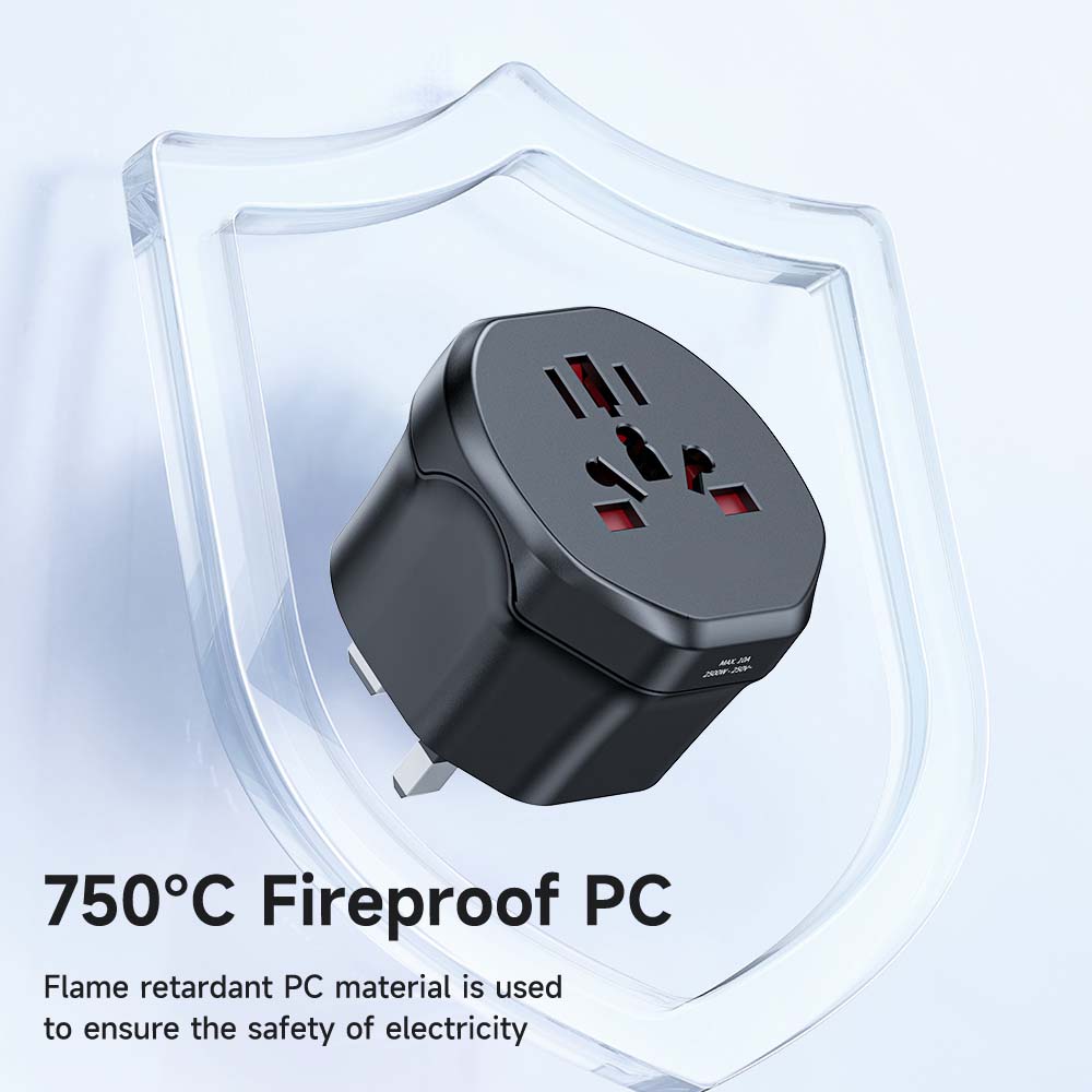 SC26 UK Universal Plug. Powerful and reliable 2500W capacity for high-demand electrical devices. Durable household plug. Image