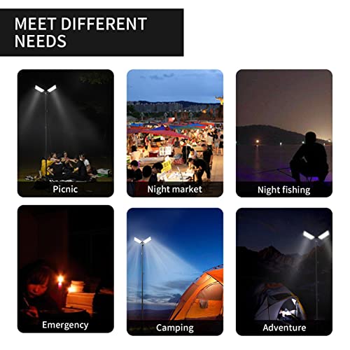 LED Work Light with Telescoping Tripod | 20,000 Lumen Dual-Head Work Light with Stand | Ideal for Outdoor and Indoor Lighting Image