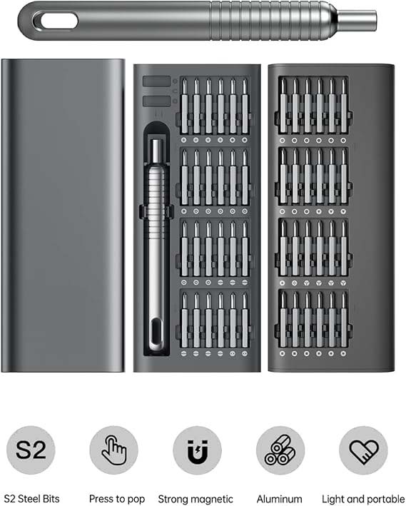 51 in 1 Precision Screwdriver Set | Portable Screwdriver Set with 48 Magnetic Bits, Torx & Hex Screwdrivers Image