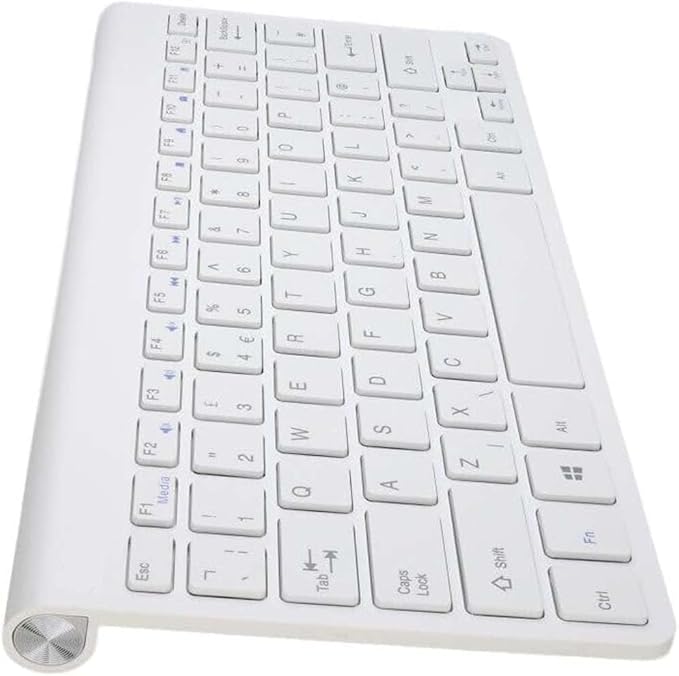 White Compact Wireless Keyboard and Mouse Combo | Sleek and Portable for Home and Office Use | Smooth Typing and Easy Navigation Image