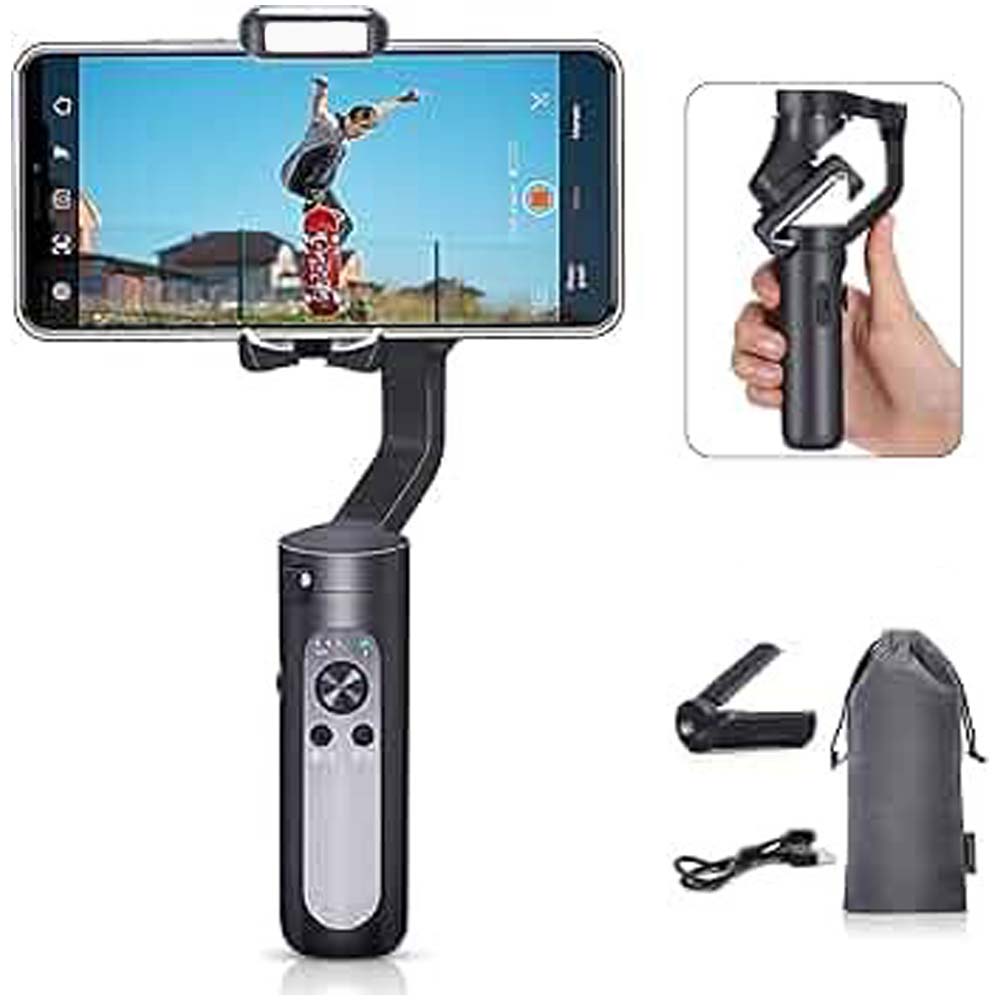 CQL 3-Axis Gimbal Stabilizer for Smartphones & Action Cameras | Precision Stabilization, Durable Design, Universal Compatibility Image