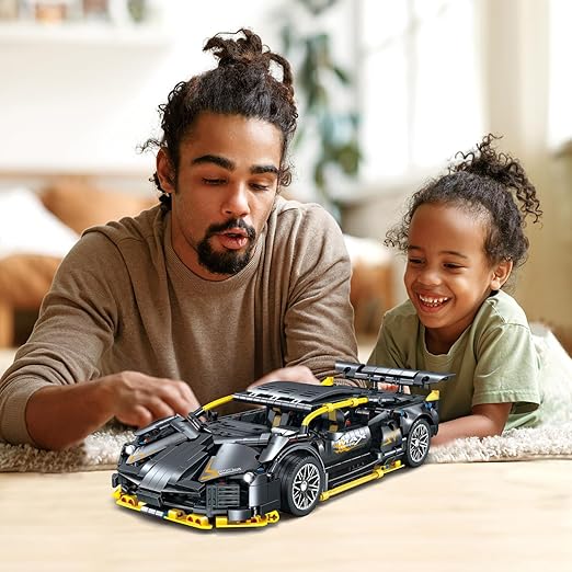 1215-Piece Sports Car Building Blocks | 1:14 Race Car Model Set | STEM Supercar Toy for Boys, Girls & Adults | Collectible Display, Engineering Kit Image