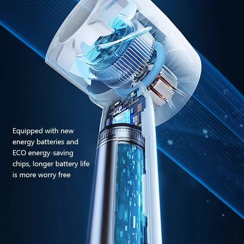 Portable Handheld Turbo Fan - High-Speed Rechargeable Personal Fan with Plastic Body for Travel, Outdoor, Home & Office Image