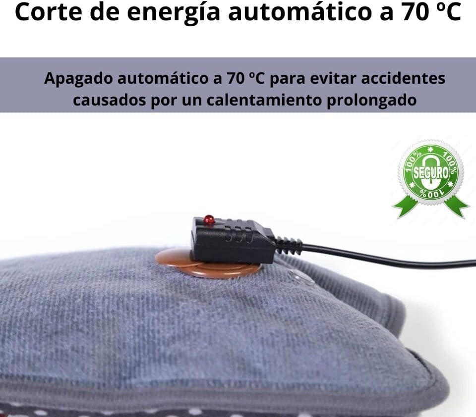 Rechargeable Electric Hot Water Bottle - Quick Heat in 15 Minutes, Portable & Effective for Muscle Pain Relief, Neck, Back, and Lumbar Pain, Warm Bed Companion - Soft, Durable, and Safe with 5-8 Hours Heat Retention Image