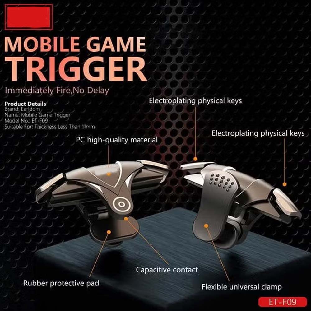 ET-F09 Finger Trigger Game Controller - Plug & Play Mobile Gamepad for iOS/Android, No Bluetooth or Charging Needed Image