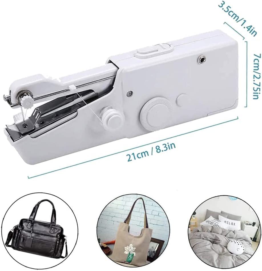 Mini Portable Handheld Sewing Machine - Cordless Electric Quick Stitch Tool for Fabric, Clothing & Travel Repairs Image