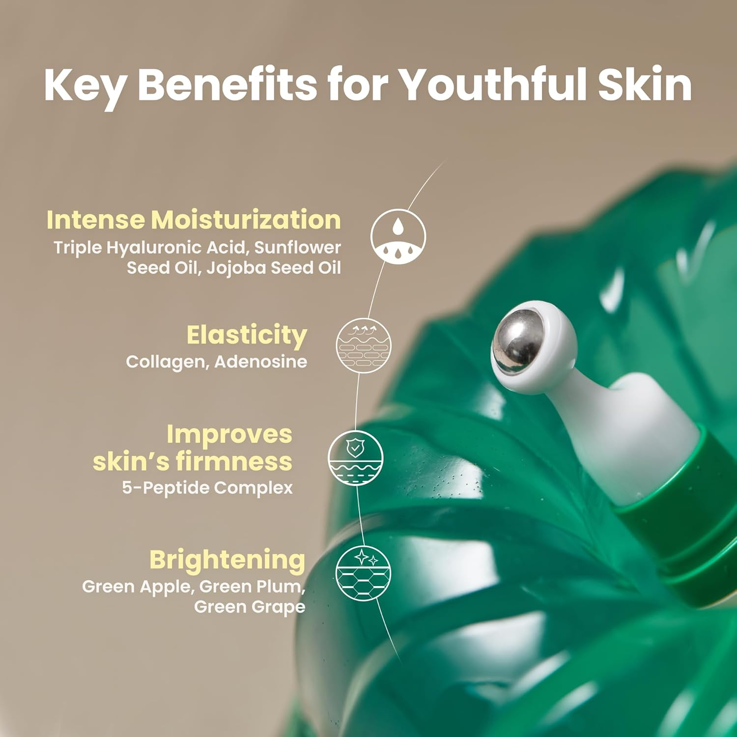 AXIS-Y Vegan Collagen Eye Serum – Korean Eye Treatment with Triple Hyaluronic Acid & Peptides, Reduces Fine Lines, Dark Circles & Boosts Elasticity Image