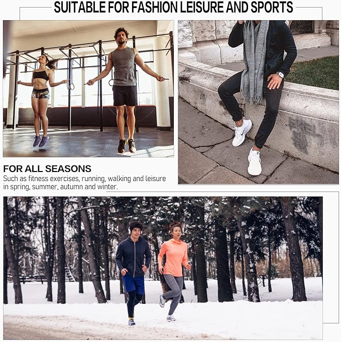 8 Pairs Men's Breathable Cotton Ankle Socks - Lightweight & Comfortable for Spring/Summer/Fall ( White) Image