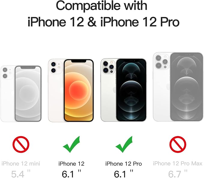 MagSafe Compatible Magnetic Phone Case with Camera Control | Military-Grade Shock Protection for iPhone 12, 12 Mini, 12 Pro, 12 Pro Max – Includes Free Screen Protector Image