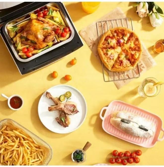 Multifunctional Digital Touch Air Fryer | 8L Capacity, 2400W Power | Sleek Black Design Image