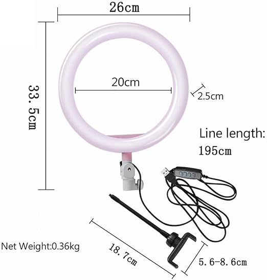 Ring Fill Light for TikTok Videos | Adjustable LED Ring Light with Phone Holder | Perfect for Streaming, Vlogging, and Content Creation Image