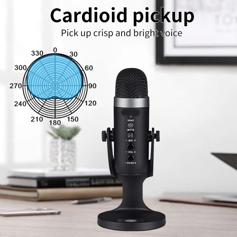 Mc-PW8 Professional USB Microphone – Condenser Desktop Microphone for Podcasting, Gaming, Streaming, and Recording Image