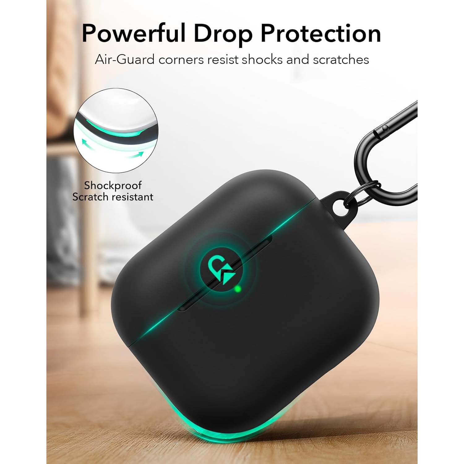 AirPods 4 Case (2024). USB-C compatible cover with magnetic lid lock & full drop protection. Soft multi-color cases. Image