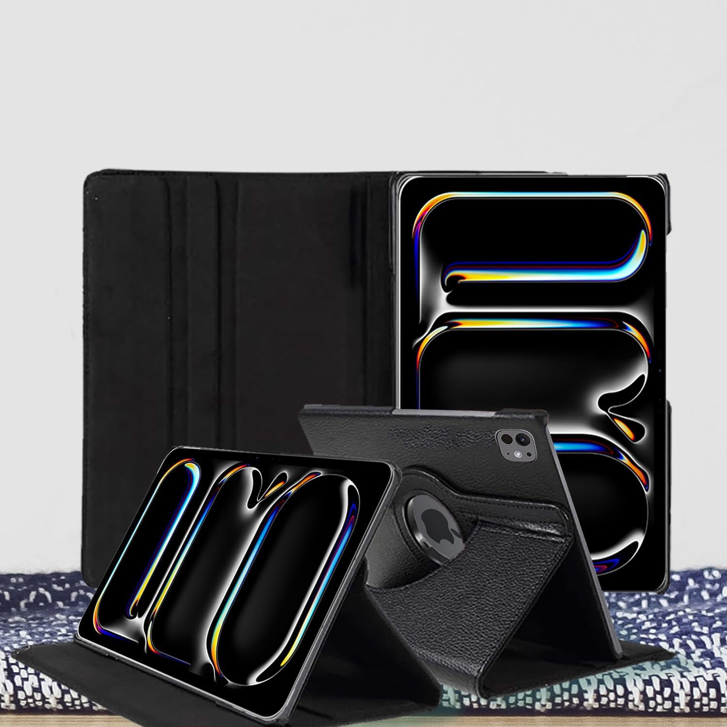 iPad Pro 11 2024 (M4) Case - 360° Rotating Smart Folio Cover with Auto Sleep/Wake & Multi-Angle Stand (Multi Colour) Image