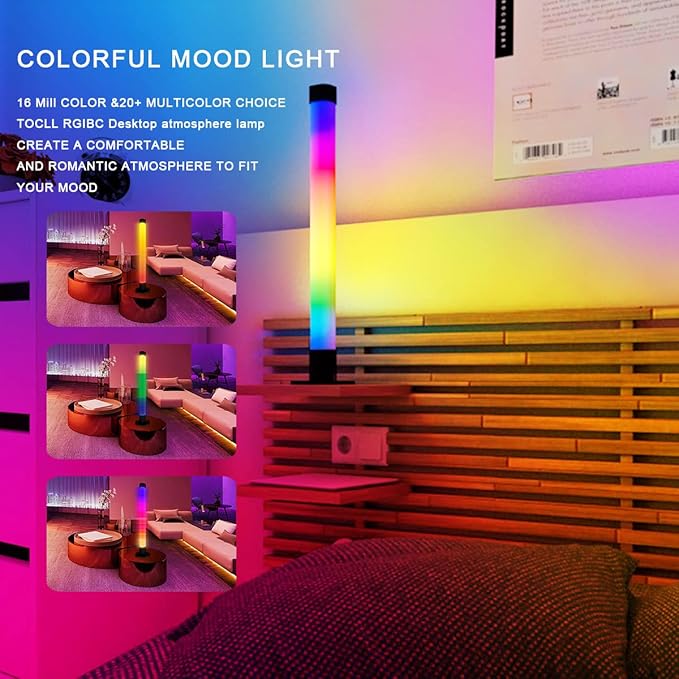 Smart LED Light Bar RGB Lights | Bluetooth App Remote Control | 3-in-1 16 Million Colors | TV Backlight for Room, Movies, PC, Gaming Setup - 2PCS Image