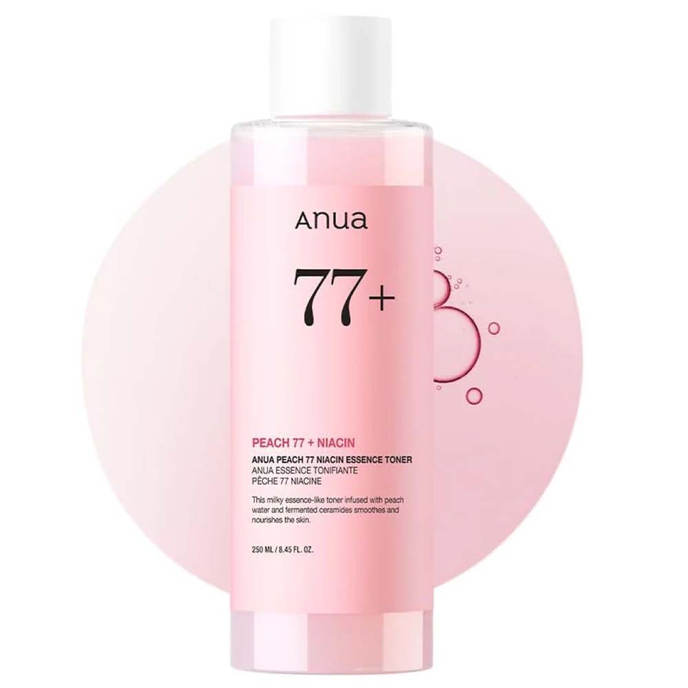 ANUA Peach 77% Niacin Essence Toner - 250ml Hydrating Brightening Toner for Dull & Uneven Skin Tone Image
