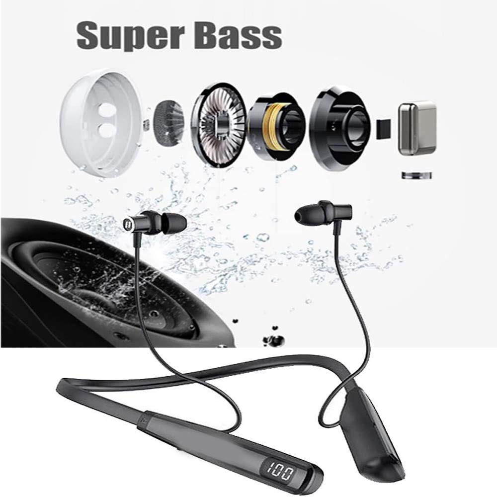 OSP 3 Bluetooth Neckband - 50H Playtime, Stereo Sound, TF Card Support, BT 5.4, Type-C Charging (Skin-Friendly) Image