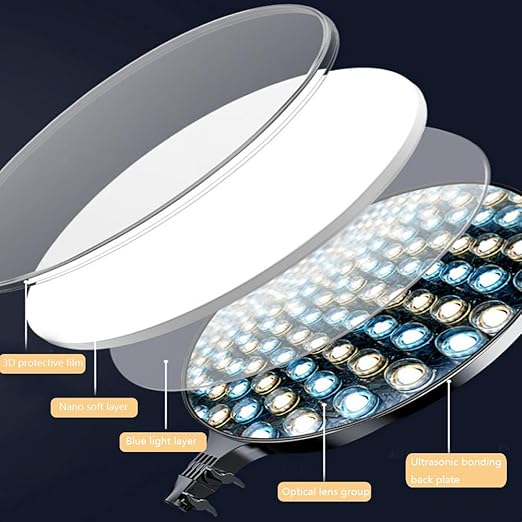 PF-45 Photography Light: 18-inch 60W High Brightness Circular Fill Light for Professional Streaming and Beauty Enhancements Image