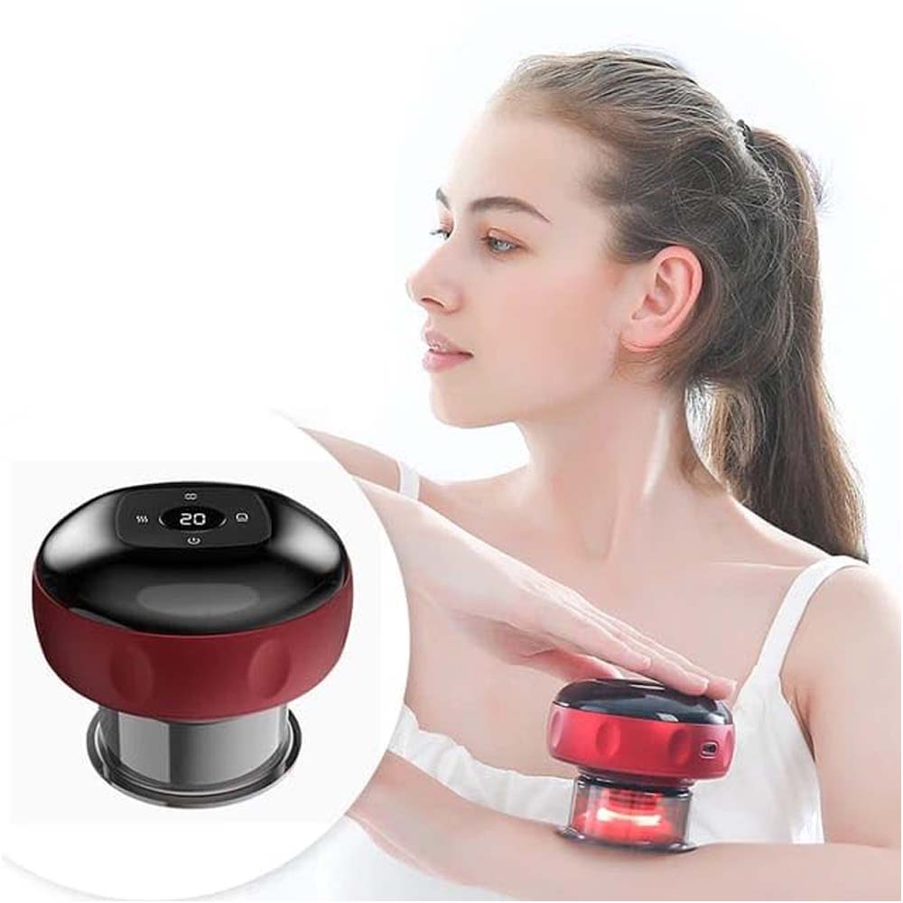 Smart Electric Cupping Device - 5 Massage Modes with Heating Therapy, Full Body Vacuum Massager for Pain Relief Image