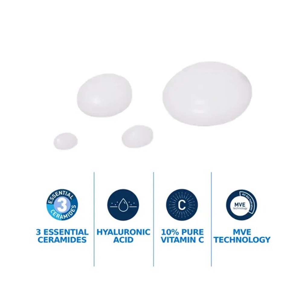 CeraVe Skin Renewing Vitamin C Serum - 30ml Brightening Serum with Hyaluronic Acid & Ceramides for Radiant Skin Image