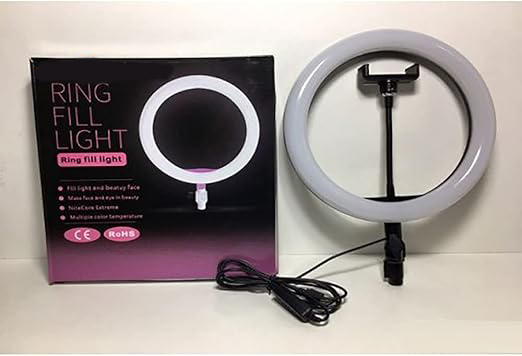 Ring Fill Light for TikTok Videos | Adjustable LED Ring Light with Phone Holder | Perfect for Streaming, Vlogging, and Content Creation Image
