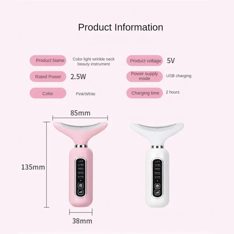 Beauty Products Neck Protection Skin Rejuvenation Lightening Tool – USB Charging Visual Skin Care Massager Image