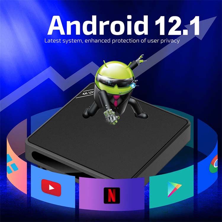 4K Ultra HD Android 15.0 TV Box - 8GB RAM + 128GB ROM, HDR10+, Dolby Audio, WiFi 6, BT 5.2, Voice Remote Image