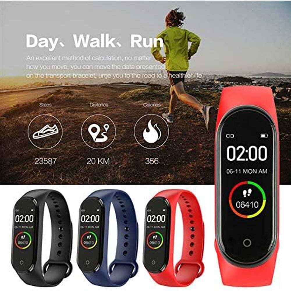 M4 Smartband - Fitness Tracker with Heart Rate Monitor, Activity Tracking for Men & Women, Waterproof Sports Wristband Image