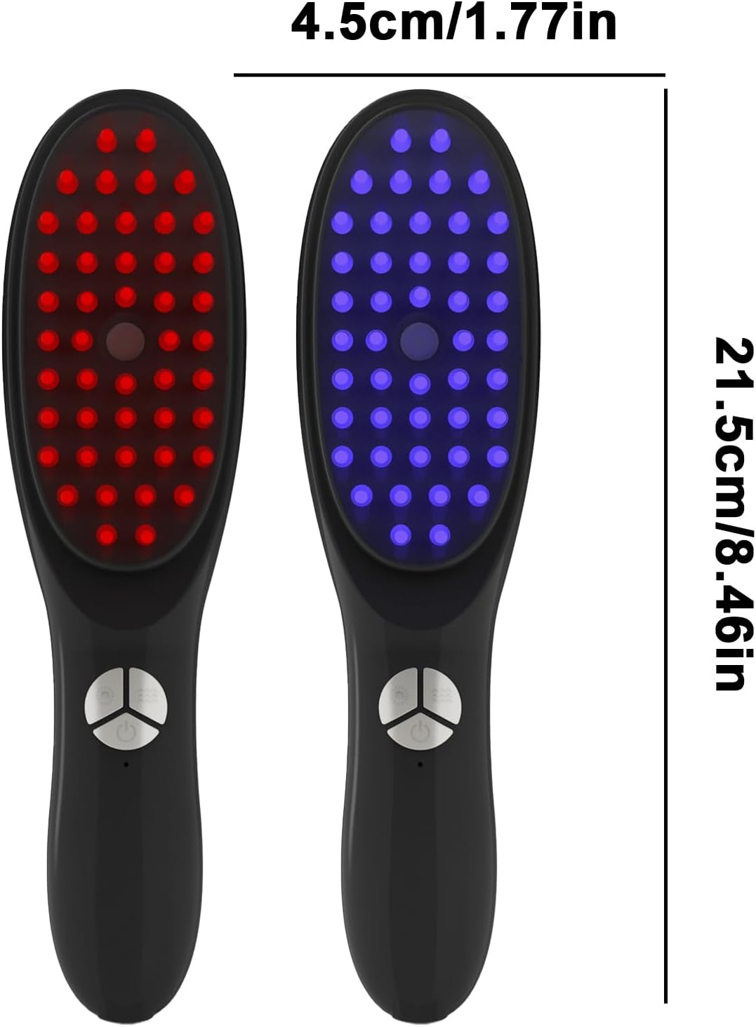 Electric Scalp Massage Comb - LED Light, 3 Vibration Modes, Rechargeable Hair Growth & Stress Relief Tool Image