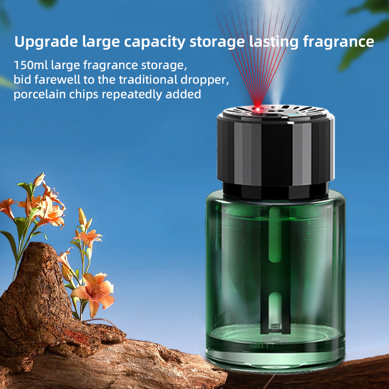 Car Air Freshener - Smart Aroma Diffuser with Colorful Lights & Essential Oils for Odor Elimination Image