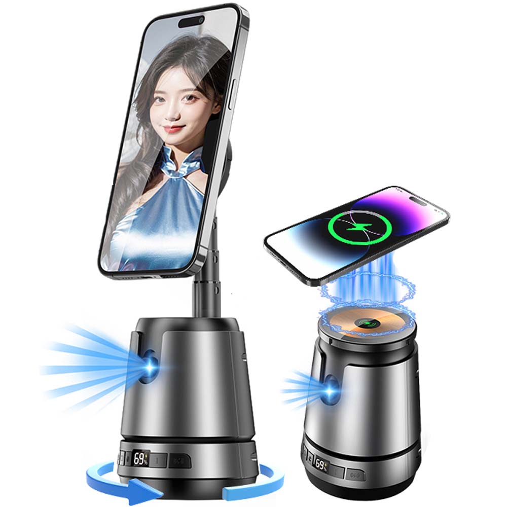 Q05 Smart Magnetic Charging Gimbal - 360° Rotation, AI Face Tracking, Phone Stabilizer with Magnetic Mount & Charging Image