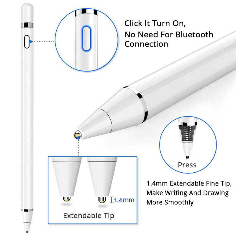 Universal Stylus Pen - Capacitive Touch Screen Stylus Compitable for iOS/Android Tablets & Phones, Precision Drawing & Writing Image