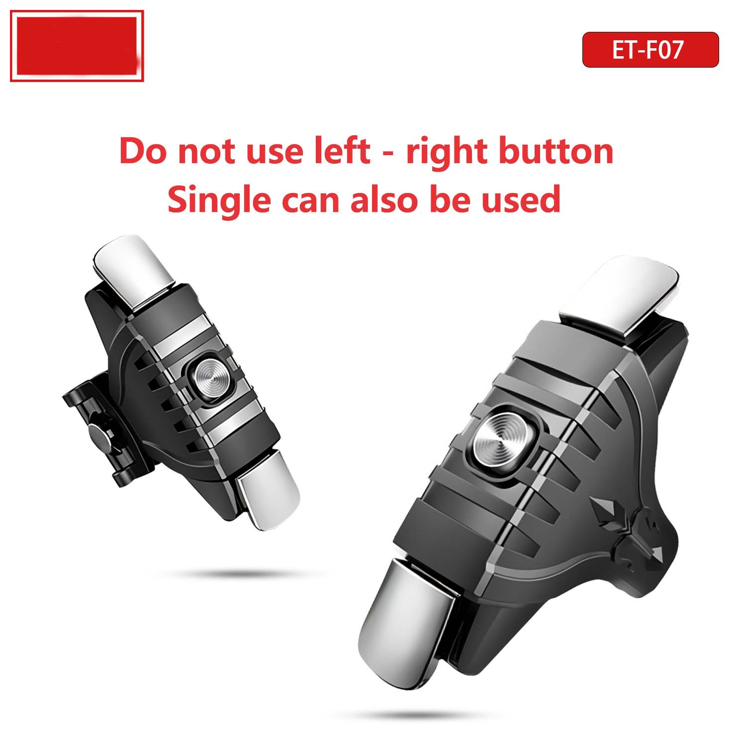 ET-F07 PUBG Mobile Game Triggers - Dual Shooting Buttons for Call of Duty & Mobile Games, Universal Clip-On for iOS/Android Image