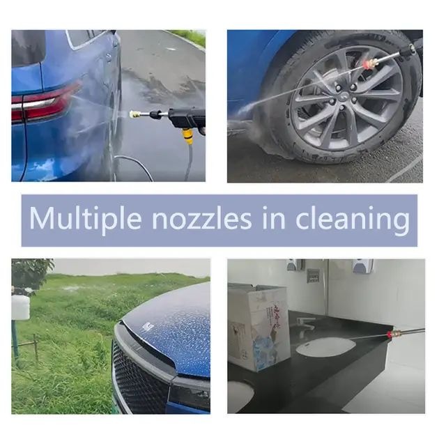 Heavy Duty Cordless Portable Battery Washer | High-Pressure Washer for Solar Panels, AC, and Car Services | 2800W, 45 Bar, 2 Battery Kit Image