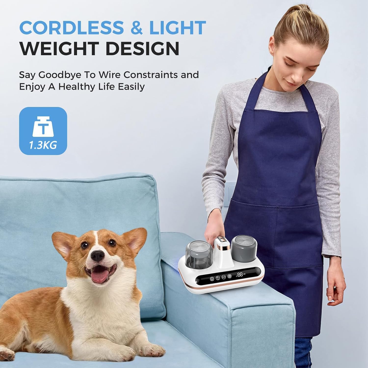 Bed Vacuum Cleaner – 210ml UV Ultrasonic Cleaner for Sofas and More Image