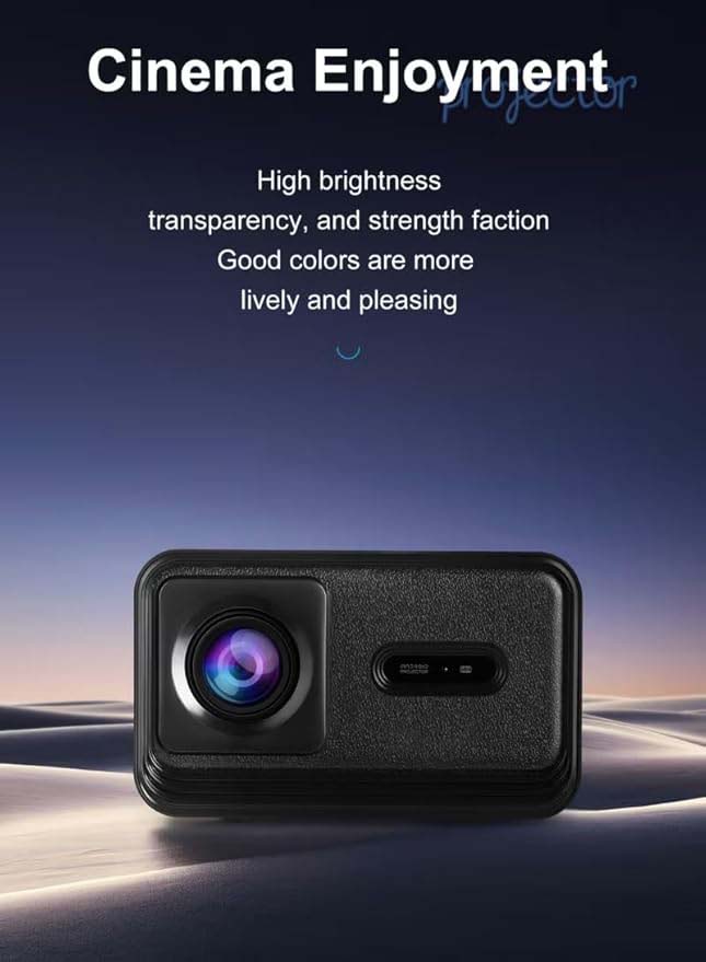 Smart Home Theater 4K Projector – 5G WiFi & Bluetooth Connectivity for Movies and Games, 1200 ANSI Brightness, Zoomable 50-150 Inch Display Image