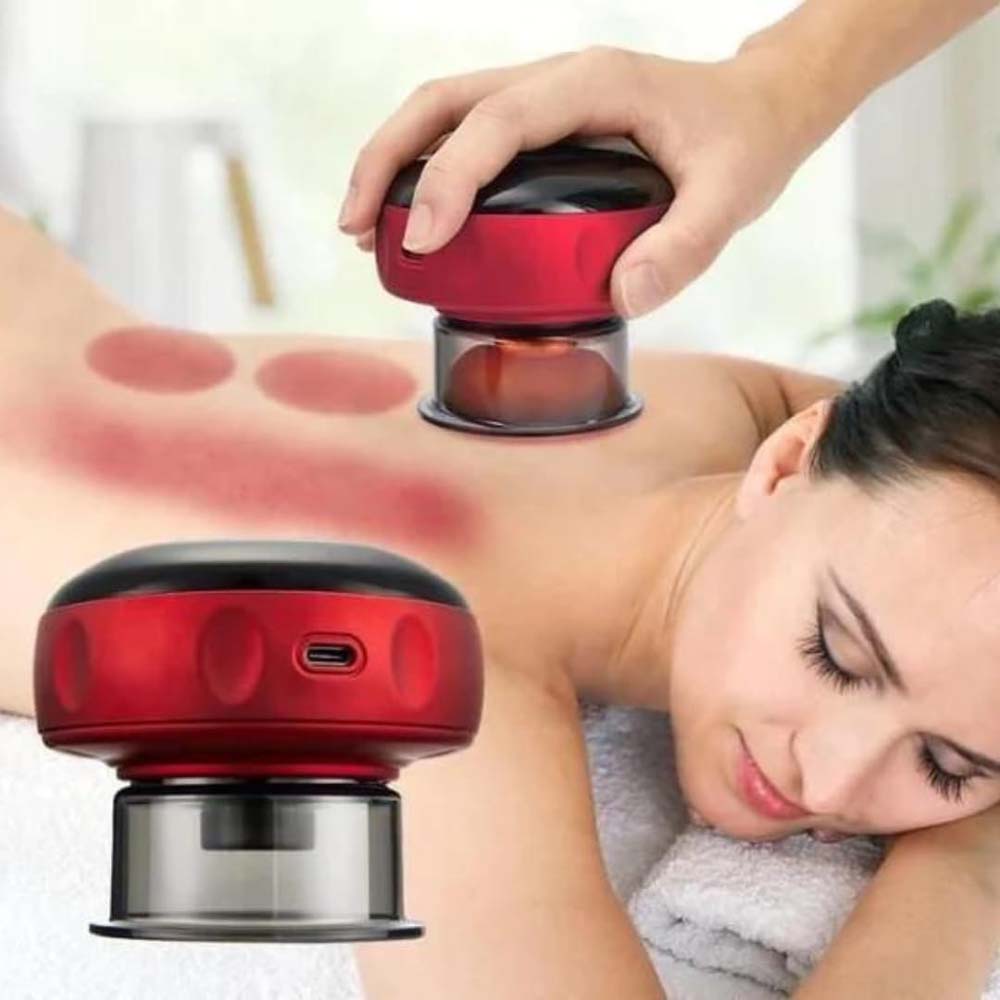 Smart Electric Cupping Device - 5 Massage Modes with Heating Therapy, Full Body Vacuum Massager for Pain Relief Image
