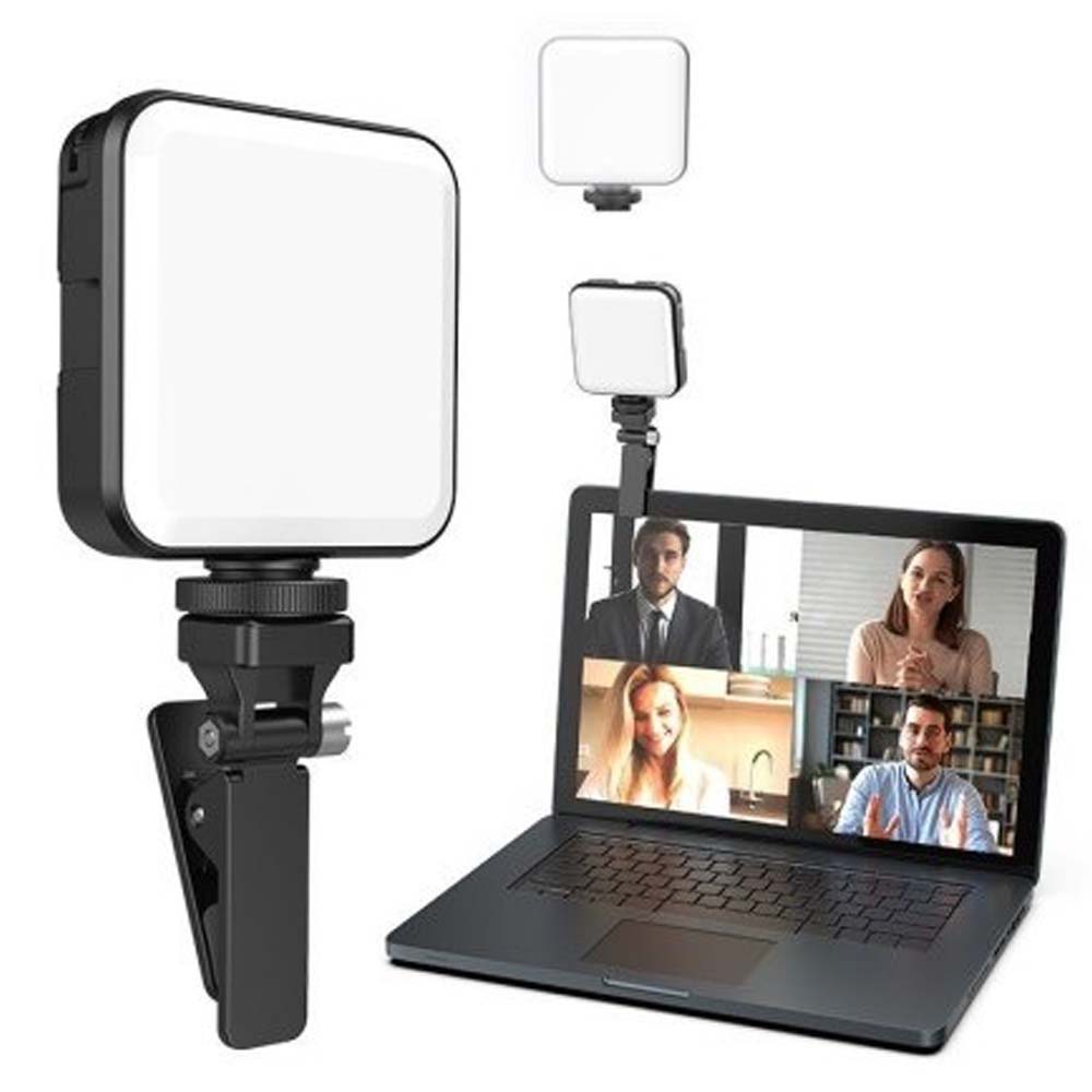 PK79 Mini LED Video Light - 6000K Dimmable 5.5W Fill Lamp with Universal Mount for DSLR, Phone & Laptop Image