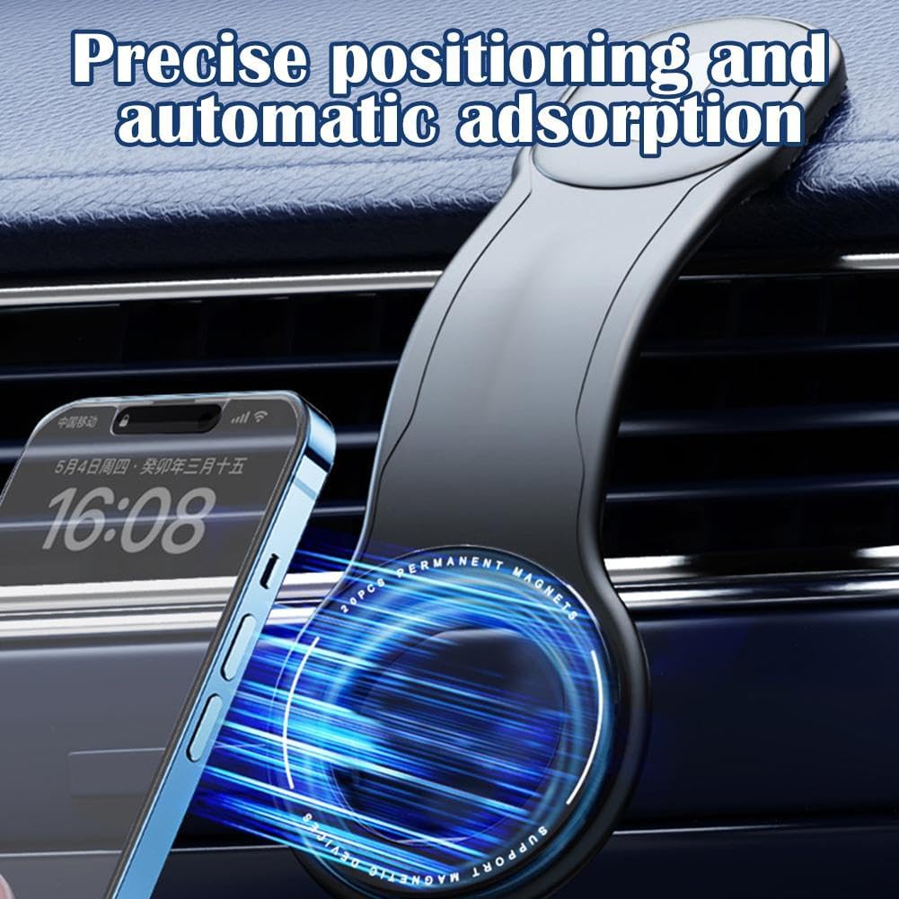 Magnetic Phone Holder Base for Car, 2024 New Magnetic Phone Bracket, Secure and Convenient Dashboard Phone Holder with 360° Adjustable Magnetic Phone Mount Compatible for All Smartphones Image