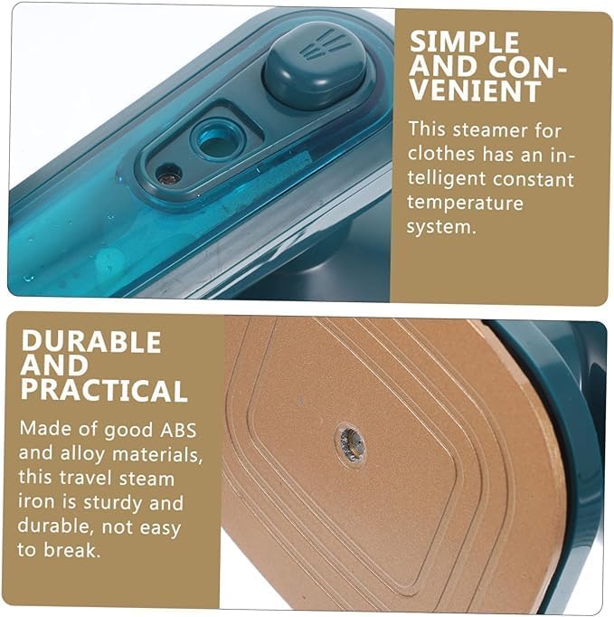 Portable Steamer for Clothes | Mini Electric Iron Steamer with Steamer Basket | Lightweight, Small Travel Clothing Steamer for Home Use Image
