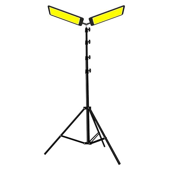 LED Work Light with Telescoping Tripod | 20,000 Lumen Dual-Head Work Light with Stand | Ideal for Outdoor and Indoor Lighting Image