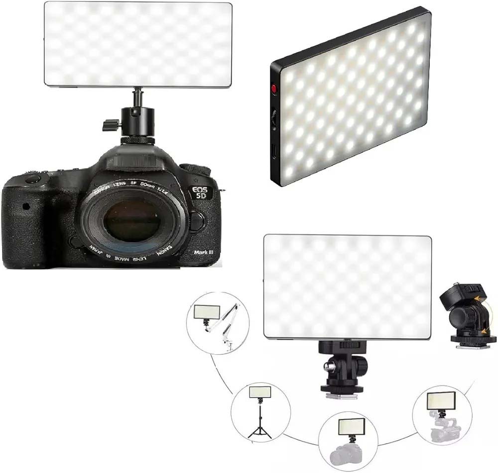 U480 LED Video Light - 5000mAh Rechargeable Camera Light, 10-100% Dimmable, 3200-5600K Bi-Color for Photography/Videography Image