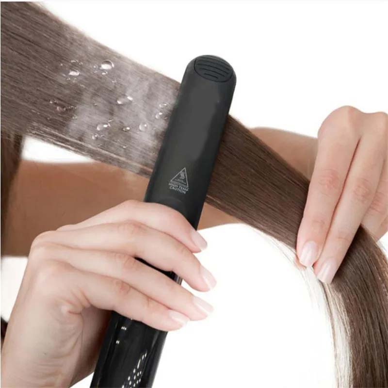 Professional Steam Ceramic Hair Straightener and Curling Iron | 3-in-1 Ionic Vaporizer Hairdressing Styler | Sleek, Smooth, and Versatile Image
