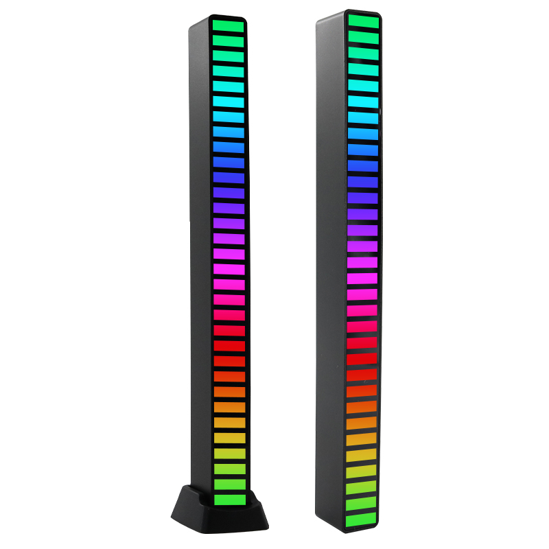 32-Bit RGB Music Rhythm Light - Sound-Activated LED with Tripod Stand, Voice Control, 3D Effects for Parties & Home Decor Image