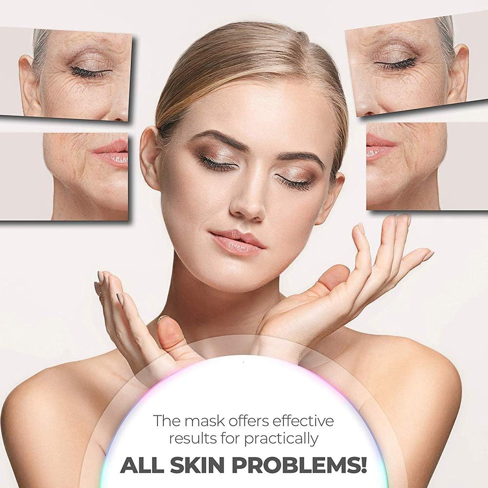 7-LED Whitening Face Mask | Advanced Optical Therapy for Radiant Skin | White/Black | 230x200mm Image