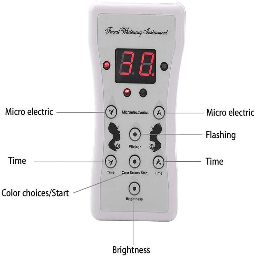 7-LED Whitening Face Mask | Advanced Optical Therapy for Radiant Skin | White/Black | 230x200mm Image
