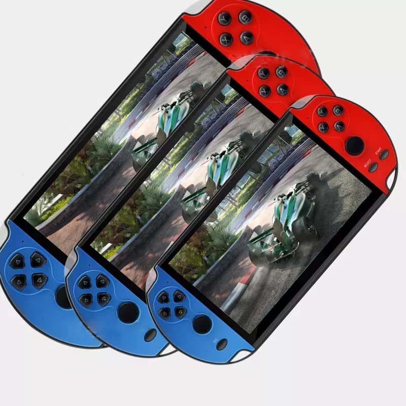 Retro Handheld Game Console, 7-Inch MP5 Video Game Player with 12 Classic Emulator Support & 10,000 Games, Portable Handheld Game Player, Built-in e-Book, MP3 & MP4 Player, Perfect for Kids and Adults - Retro Style Portable Gaming System for Travel & Entertainment Image