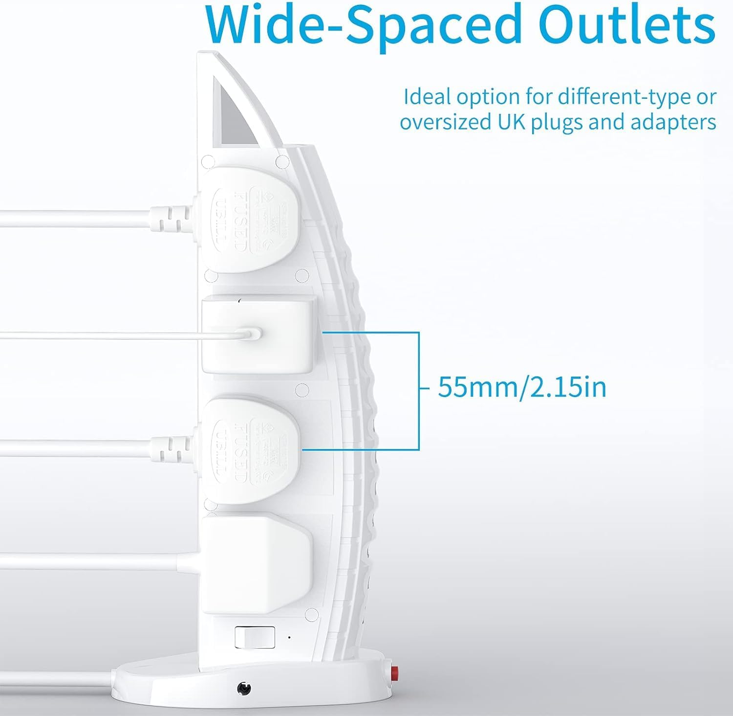 Sailboat Shape Tower Extension Lead – Featuring Type C Fast Charging Ports Image