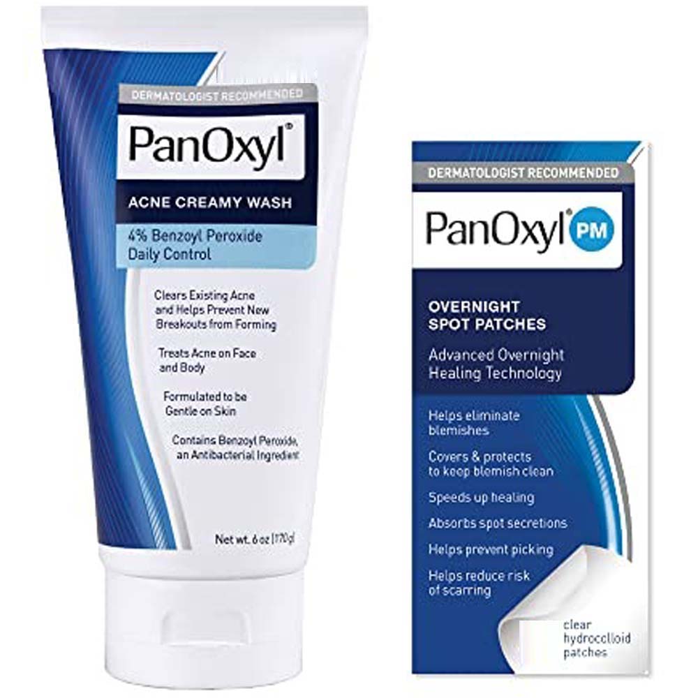 Panoxyl 4% Benzoyl Peroxide Acne Foaming Face Wash. Medicated cleanser to treat & prevent breakouts. Fragrance-free. 6oz. Image