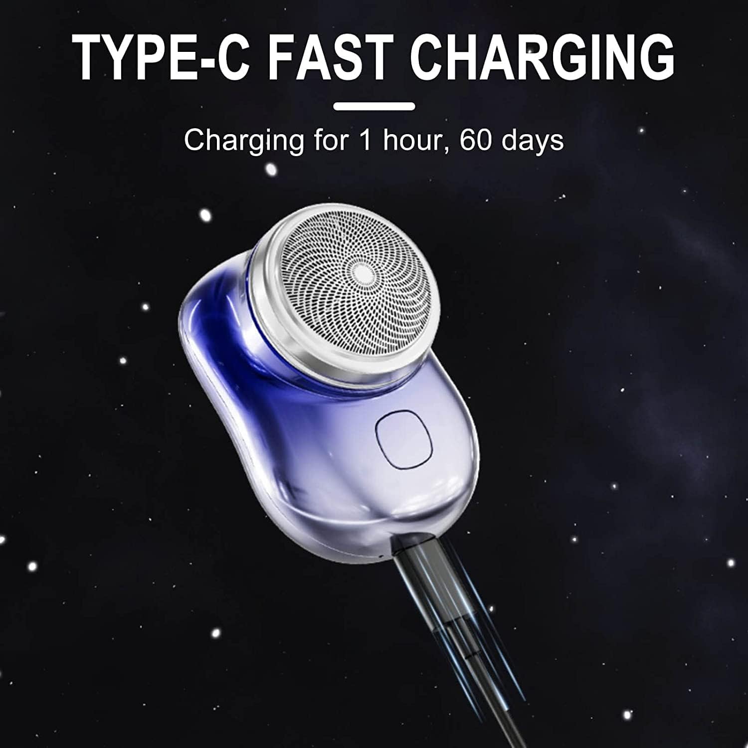 Mini Electric Shaver - Pocket-Sized, Rechargeable & Waterproof for Travel, One-Button Operation for Men & Women (Multi-Colour) Image